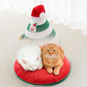 Zacht Gezellig Huis Voor Katten En Kleine Honden Vakantie Winter Pet Tent Schattig Kerstkat Bed Met <span class=keywords><strong>Diy</strong></span> Decoraties - Product Image 5