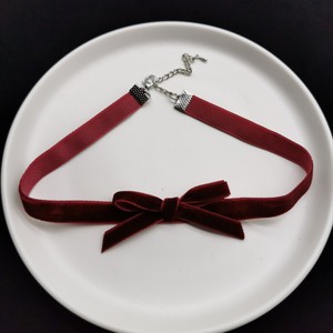 Go Party Grosir Vintage Busur Kerah Klavikula Kalung Choker Kalung Hitam Merah Beludru Kalung Wanita Perhiasan <span class=keywords><strong>Neckband</strong></span> - Product Image 6