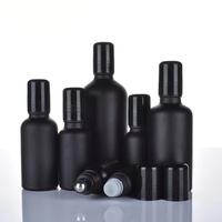 Vente en gros de flacons de parfum à bille 5ml/10ml/15ml/20ml/30ml/50ml/100ml Flacon en verre noir mat à bille