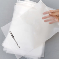 Sacs d'emballage en plastique givré personnalisés Creatrust avec votre logo, en polyéthylène recyclé, pour vêtements, avec fermeture éclair