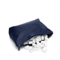 Sac de rangement pour tuiles de Mahjong en cuir PU avec fermeture éclair, pochette de rangement pour tuiles de Mahjong, accessoires pour jeux de société, soirées et voyages