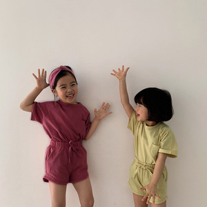 Ensembles de vêtements pour bébés filles Summer Infant, vêtements pour nouveau-nés, coton, décontractés, manches courtes, pull, t-shirts, shorts, 2 pièces, ensembles personnalisés - Product Image 1