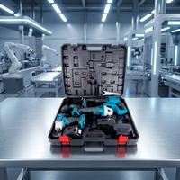 Vente en gros d'usine - Ensemble d'outils électriques haute puissance au lithium-ion - Kit d'outils électriques quatre pièces - Marteau perforateur sans balais et meuleuse d'angle