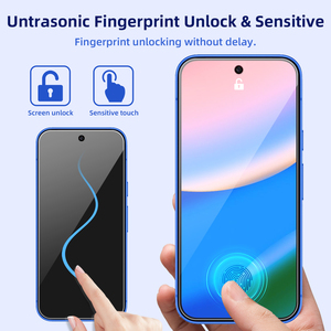 Protecteur d'écran en verre trempé 2.5D, verre ultra fin, déverrouillage par empreinte digitale, anti-éblouissement pour Google Pixel <span class=keywords><strong>10</strong></span>/<span class=keywords><strong>10</strong></span> Pro/<span class=keywords><strong>10</strong></span> Pro XL/10A - Product Image 5
