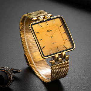 Montre simple pour homme, style minimaliste, tendance, montre-bracelet dorée pour homme, montre pour garçon - Product Image 2