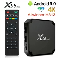 Boîtier TV intelligent X96 Mini Android 9.0 1 Go de RAM 8 Go de ROM Allwinner H313 Quad Core 4K 3D 30tps WiFi 2.4GHz H.265 VP9 30tps 2.4GHz 4K