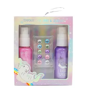 Temporary hair color spray with gems set hair color dye for kids easy washing