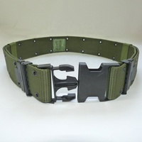 Ceinture tactique Web à œillets en laiton et Nylon vert Olive 57mm avec Logo noir sur la sangle