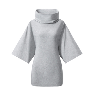 Robes mini moulantes unies pour femmes, style grunge Wasteland, col drapé, manches mi-longues évasées, pour soirées en club - Product Image 5