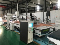 2026 2128 Router CNC ATC para madera con nesting, carga/descarga automática por vacío, NC Studio, máquina de doble alta rigidez para muebles CE