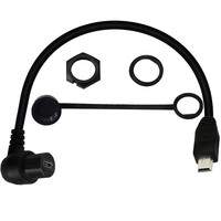 Câble USB B Angle gauche Micro USB-B vers Mini 5P Extension de panneau de données Câble étanche pour tableau de bord voiture camion bateau moto