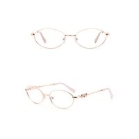 Envío en 24 Horas, Gafas Ópticas Metálicas Hechas a Mano de Alta Gama, Monturas de Gafas Ligeras de Aro Completo Ovalado para Uso Diario