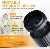 Kit de scellage sous vide électrique en plastique Mason Jar Machine de scellage de stockage des aliments à piles pour bocaux en conserve Application domestique