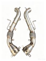 Tubería de Escape de Flujo Libre con Catalizador para McLaren 570S 650S 540C MP4-12C 600LT, Soldada con TIG en Acero Inoxidable SS304, en Stock, Lista para Enviar