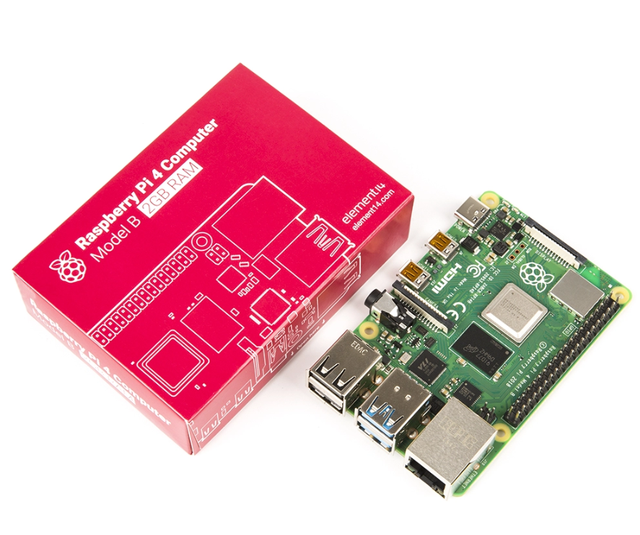 Raspberry Pi 4 Model B 2GB RAM BCM2711 Quad core Cortex-A72 ARM v8 1.5GHz Support 2.4/5.0 GHz