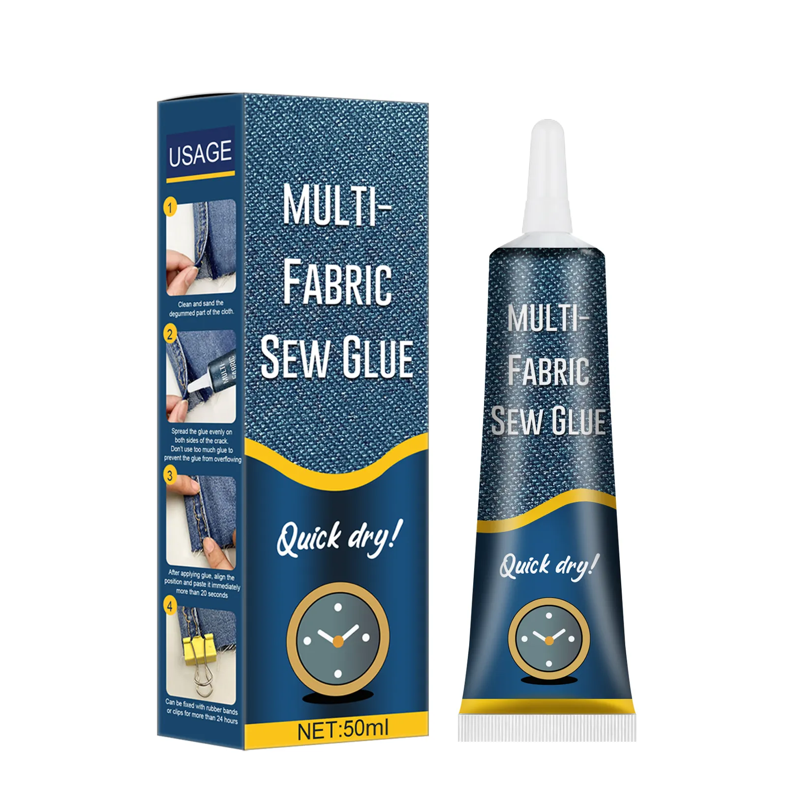 Kit de Solution de couture liquide et colle adhésive pour tissu de haute qualité