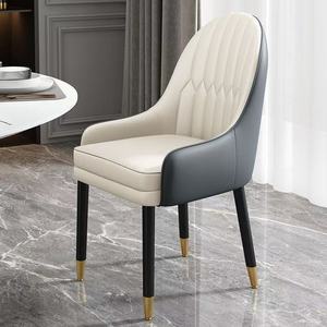 Silla <span class=keywords><strong>de</strong></span> Comedor <span class=keywords><strong>de</strong></span> Alta Gama con Brazos <span class=keywords><strong>de</strong></span> Cuero, Respaldo Acolchado Vertical, Patas <span class=keywords><strong>de</strong></span> Metal Negro Mate, Muebles para Hogar, Restaurante, Hotel - Product Image 3