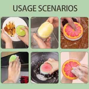 Esponja de Cocina Absorbente de Celulosa Comprimida con Diseño de Frutas y Patrón Natural para Lavar Platos - Product Image 4