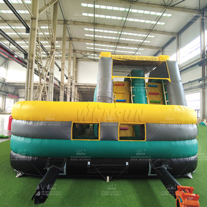 Parcours d'obstacles gonflable commercial WINSUN avec toboggan et tunnel pour enfants, idéal pour les événements extérieurs et les locations de fêtes dans les jardins. - Product Image 2