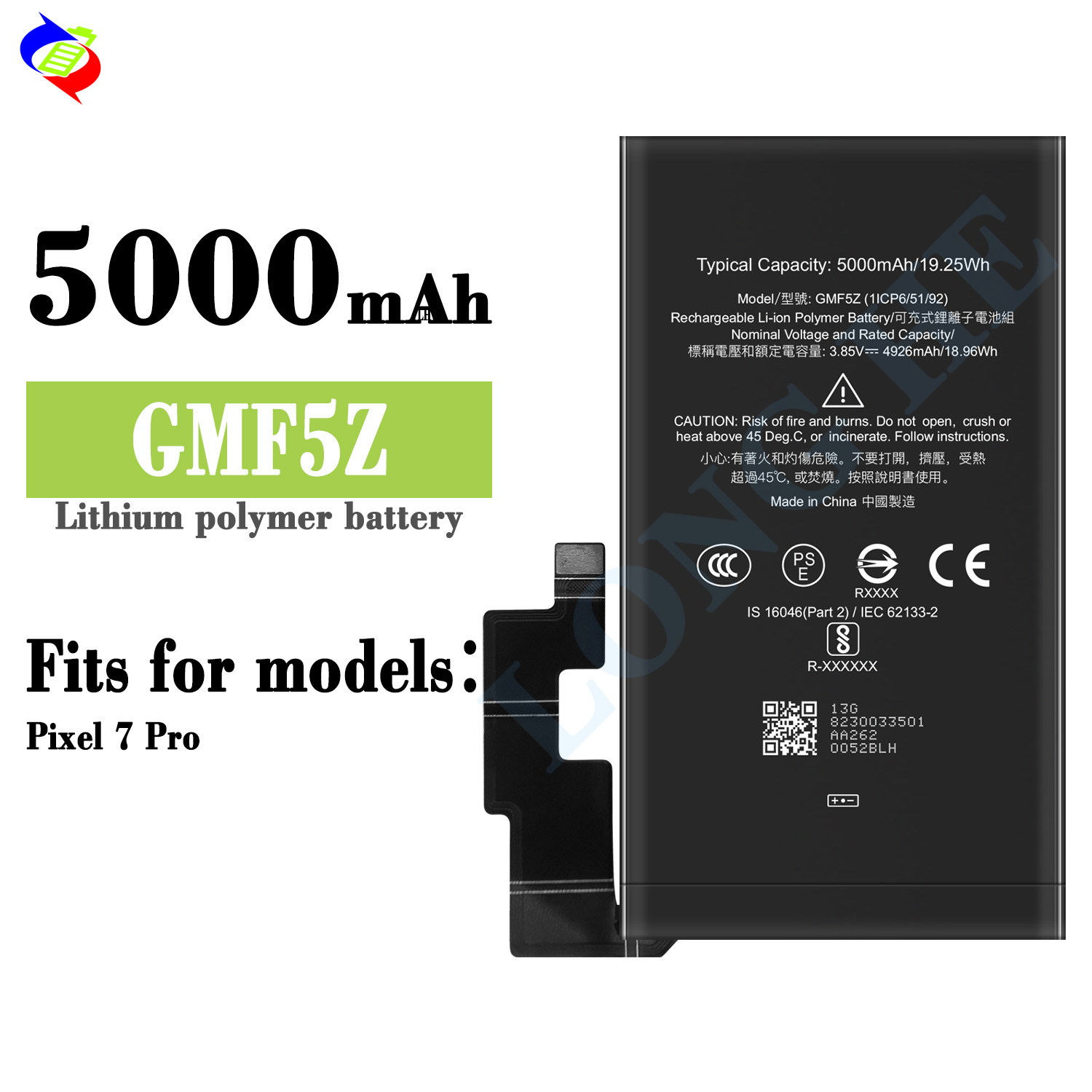 Aftermarket Akku GMF5Z für Pixel 7 Pro, Smartphone batteries