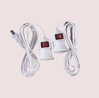 Support de base d'ampoule pour cordon d'alimentation EU US E27 Fil de commutateur de lampe à LED Convertisseur de prise électrique Supports et bases de lampe