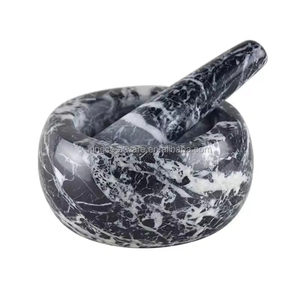 <span class=keywords><strong>Mortier</strong></span> et pilon en pierre de marbre blanc naturel dans des outils d'herbes et d'épices - Product Image 3