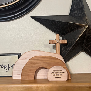 Vendita Diretta dalla Fabbrica, Set di 4 Croci in Legno di Pino Decorative per Pasqua - Product Image 6