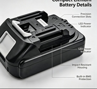 Pasokan Pabrik Baterai Lithium 18V 2.0Ah 36W untuk Bor Tanpa Kabel, Paket Baterai Alat Listrik Isi Ulang 500 Siklus, Baterai Pengganti Alat Listrik