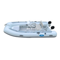 Bateau de pêche semi-rigide gonflable en PVC/Hypalon/ORCA en aluminium à double cabine avant de 12 pieds RIB360 à vendre