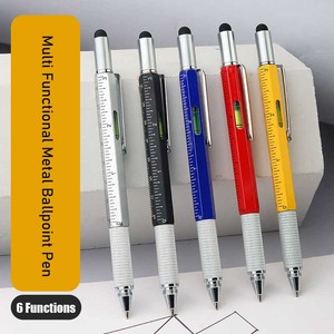 6 Trong 1 Đa Chức Năng Bút Bi Đa Màu Sắc Công Nghệ Công Cụ Bút Kim Loại Stylus Bóng Bút Với Mức Độ Và Tua Vít - Product Image 3