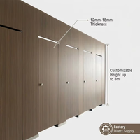 Tablero Laminado Compacto de Alta Calidad, Ecológico, Moderno, Resistente al Fuego y al Agua, para Divisiones de Baño