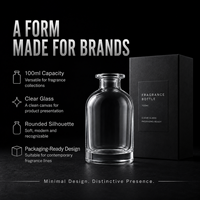 Flacon diffuseur cylindrique en verre transparent vide de 100 ml, style rétro, avec col à vis, pour diffuseur à bâtonnets, prêt à l'emploi, parfum de luxe, senteur d'ambiance décorative pour la maison