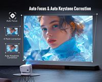 Proyector de Video Portátil con Gimbal LED, Elegante y Moderno, 1080P HD, Compatible con 4K, 300 ANSI Lúmenes, Mini Inteligente, Android 11.0, para Exteriores