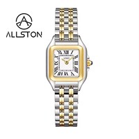 Hersteller OEM ODM Original Markenlogo Armbanduhren für Frauen Minimalistische Vintage Retro Mode Quadratische Damenuhr