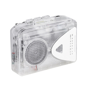 Mini Walkman Transparente con Reproductor de Casetes, Radio AM/FM, Altavoz Integrado, Recargable por USB, Carcasa de ABS - Product Image 1