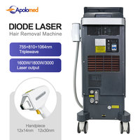 Machine d'épilation au laser à diode 755+808+1064nm