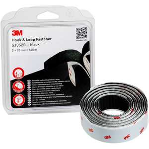 3M SJ352B Bande Velcro à coller (L X L) 1.25m x 25mm Noir 1St. (940910384432) - Product Image 1
