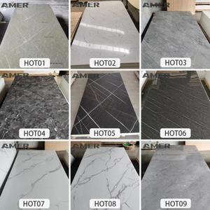 Paneles de Pared Rongke OEM 3D Mate de PVC Azul, Alternativa al Mármol, Flexibles, con Acabado de Madera Húmeda, para TV, con Protección UV, Dorado, 10mm - Product Image 5
