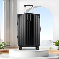Valise de voyage ABS style vintage 20/24, petite, à roulettes universelles, étanche, durable, antivol, réduisant la charge
