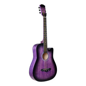 Guitarra acústica de 38 pulgadas, instrumento de cuerda, con tilo superior - Product Image 6