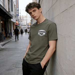 Camisetas de Manga Corta Personalizadas con Estampado Digital, Estilo Urbano, Tejido de Punto con Letras, Hombros Caídos, 100% Algodón - Product Image 3