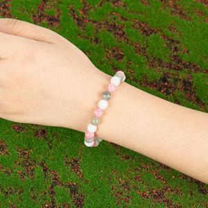 Gelang kristal trendi membawa perdamaian keberuntungan perhiasan injeksi energi kemakmuran batu alam gelang manik-manik
