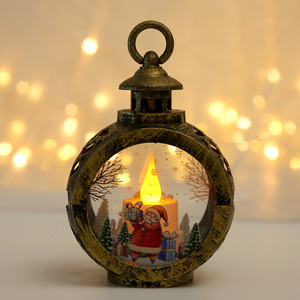 Lanterne de Noël Lumineuse à Piles, Veilleuse Portable en Plastique et Verre, Décoration de Table ou de Fenêtre pour Noël - Product Image 3