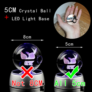 Lampe de nuit 3D <span class=keywords><strong>Pikachu</strong></span> Mewtwo Mew Gengar <span class=keywords><strong>avec</strong></span> base pour boule de cristal, figurine <span class=keywords><strong>Pokeball</strong></span> en verre, cadeau d'anniversaire japonais - Product Image 6