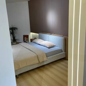 Modern Minimalistisch Bedmeubilair Italiaans Tatlin <span class=keywords><strong>Bed</strong></span> Set Kingsize Slaapkamer Gestoffeerd Lederen Stof <span class=keywords><strong>Bed</strong></span> High-<span class=keywords><strong>End</strong></span> - Product Image 6
