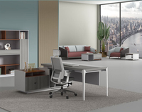Bureau de direction moderne en bois convertible avec fonction extensible pour le travail sur ordinateur