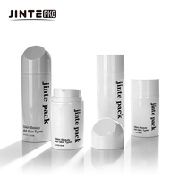 Botol Pompa Airless Putih Mengkilap Bentuk Khusus PP 50ml 100ml Gaya Baru Mewah untuk Krim Tabir Surya dengan Logo