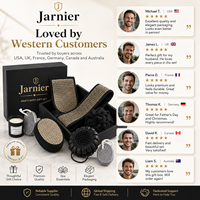 Private Label Bade-Geschenkset Luxus-Duftkerze Ziegenmilchseife und Peeling-Zubehör als Perfektes Urlaubsgeschenk für Männer