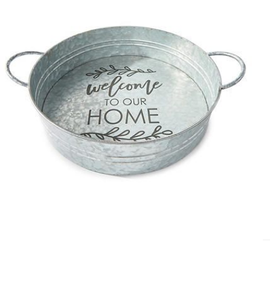 Plateau de service alimentaire galvanisé à la main Fabricant Fournisseur Forme arrondie Design antique Plateau alimentaire de cuisine - Product Image 5