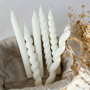 Bougies torsadées longues originales, multiples formes, pour dîner de fête, décoration de table à la maison - Product Image 3